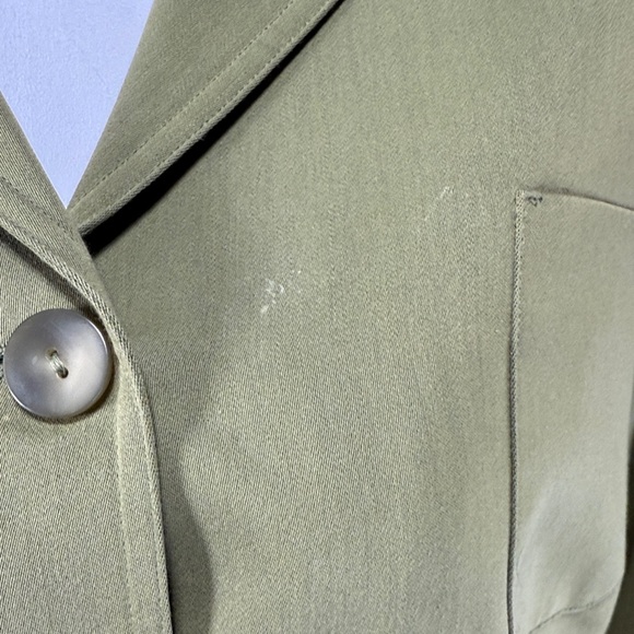 Pendleton Olive Green Button-Up Blazer & Pull On Pants Suit Set Size 18w Vintage - Picture 4 of 14